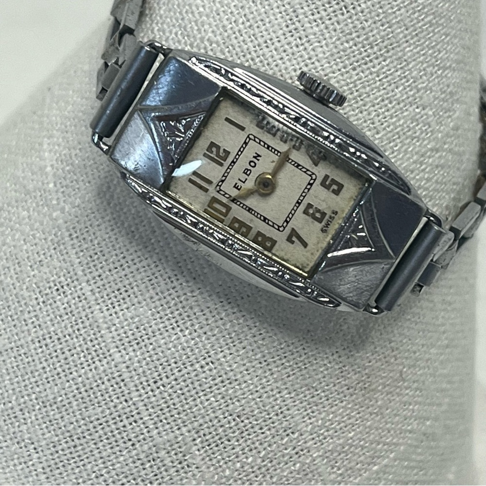 Silver Tone Elbon Art Deco Women’s Watch